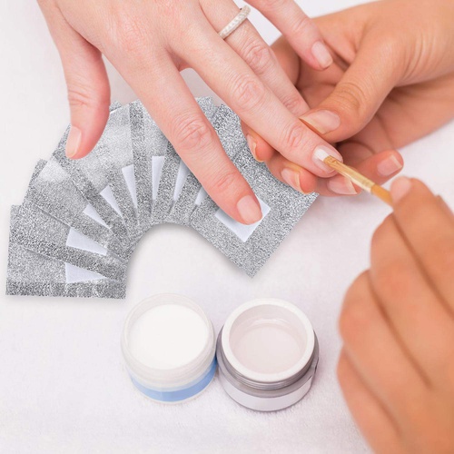  BTYMS 400 Pcs Nail Polish Remover Nail Foil Wraps Nail Gel Remover Soak Off Foils Cotton Pads Acrylic Removal Wraps