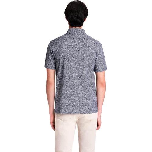  BUGATCHI Angelo Leaves Printed Ooohcotton Tech Performance Three-Button Polo