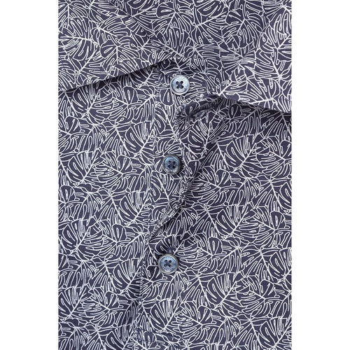  BUGATCHI Angelo Leaves Printed Ooohcotton Tech Performance Three-Button Polo