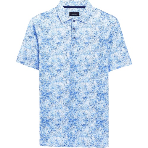  BUGATCHI Olivier Abstract Printed Ooohcotton Tech Performance Three-Button Polo