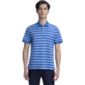 BUGATCHI Short Sleeve Polo with Three-Button Placket & Contrast Detail