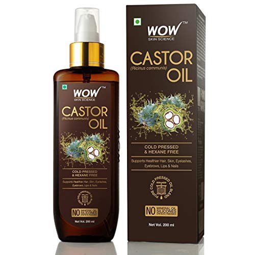  BUYWOW WOW Castor Oil, Cold Pressed For Hair, Nails, Eyebrow, and Eyelash Growth For Women and Men, Intense Moisturizer For Dry Hair & Skin, Rapid Eyelashes Boost, 100% Pure Castor Oil, H