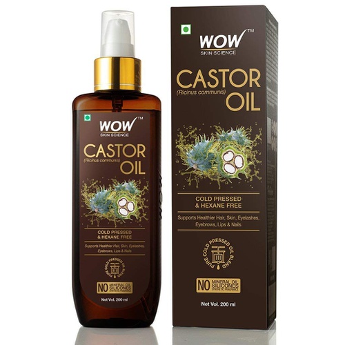  BUYWOW WOW Castor Oil, Cold Pressed For Hair, Nails, Eyebrow, and Eyelash Growth For Women and Men, Intense Moisturizer For Dry Hair & Skin, Rapid Eyelashes Boost, 100% Pure Castor Oil, H