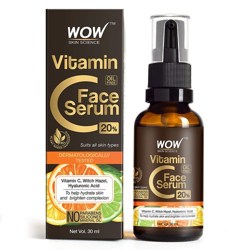  BUYWOW WOW Vitamin C Serum for Face and Dry Skin, Helps with Dry Skin, Age Spots, Hydrates and Lightens Skin (Suitable For All Skin Types) - 30ml