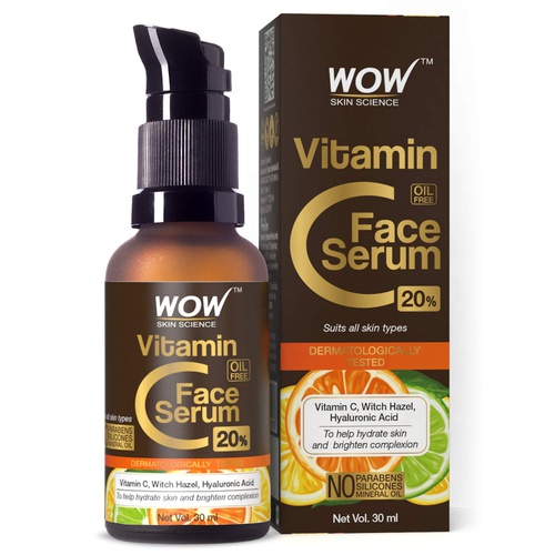  BUYWOW WOW Vitamin C Serum for Face and Dry Skin, Helps with Dry Skin, Age Spots, Hydrates and Lightens Skin (Suitable For All Skin Types) - 30ml