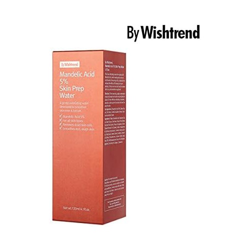  [BY WISHTREND] Mandelic acid 5% Skin prep water, gentle facial exfoliate, aha toner, 120ml, 4.06oz | Smooth skin texture, Helping pigmentation