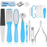 Pedicure Kit, Baban 17 in 1 Foot File Foot Scrubber Callus Remover Set with Nail Clippers, Professional Stainless Steel Home Pedicure Tools for Women, Exfoliating Prevent, Dead Ski