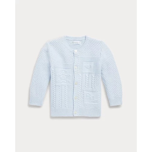 폴로 랄프로렌 Contrast-Knit Organic Cotton Cardigan