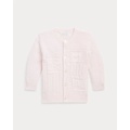 Contrast-Knit Organic Cotton Cardigan