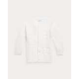 Contrast-Knit Organic Cotton Cardigan