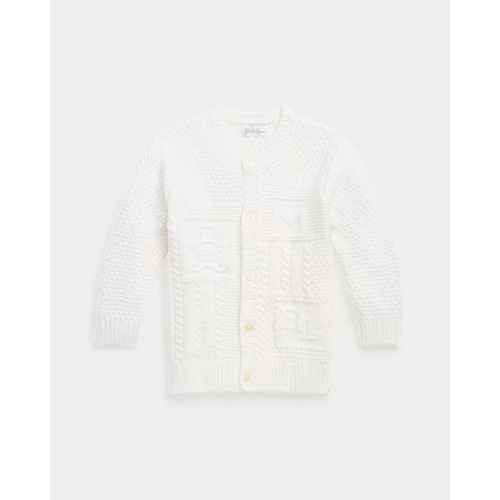 폴로 랄프로렌 Contrast-Knit Organic Cotton Cardigan