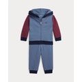 Color-Blocked Fleece Hoodie & Pant Set