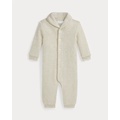 French-Rib Cotton Shawl Coverall