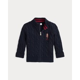 Polo Bear Cotton Full-Zip Sweater