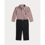 Plaid Poplin Shirt & Chino Pant Set