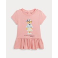 Polo Bear Cotton Jersey Peplum Tee