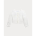 Pointelle-Knit Cotton Cardigan