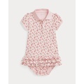 Floral Soft Cotton Polo Dress & Bloomer