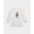 Polo Bear Cotton Jersey Peplum Tee