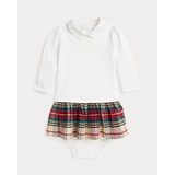 Plaid-Skirt Ponte Dress & Bloomer