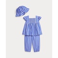 Striped Cotton Poplin 3-Piece Set