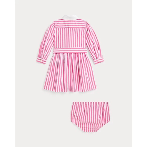 폴로 랄프로렌 Striped Poplin Shirtdress & Bloomer