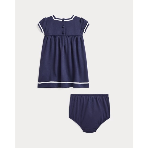 폴로 랄프로렌 Striped Stretch Ponte Dress & Bloomer