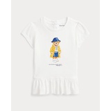 Polo Bear Cotton Jersey Peplum Tee