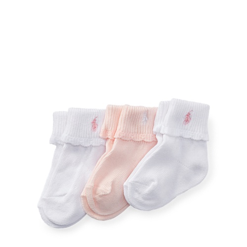 폴로 랄프로렌 Scalloped Cuffed Sock 3-Pack