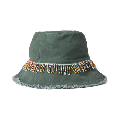  Badgley Mischka Woven Bucket Hat with Beaded Trim