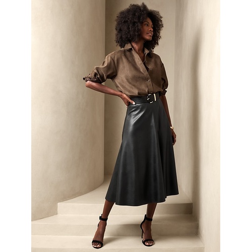 바나나리퍼블릭 bananarepublic Vegan Leather Midi Skirt