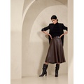 bananarepublic Vegan Leather Midi Skirt
