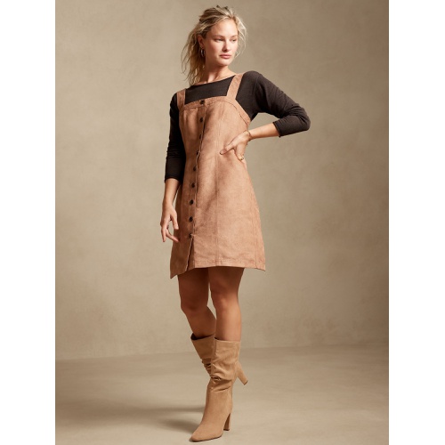 바나나리퍼블릭 bananarepublic Vegan Suede Mini Dress