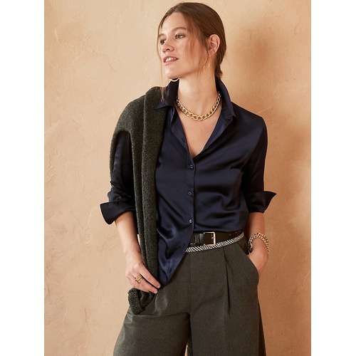 바나나리퍼블릭 bananarepublic Satin Classic Shirt