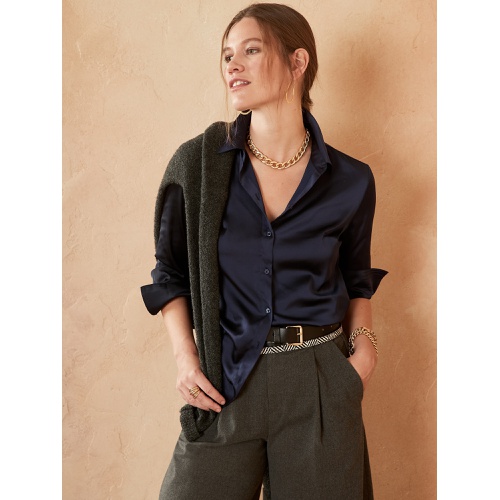 바나나리퍼블릭 bananarepublic Satin Classic Shirt