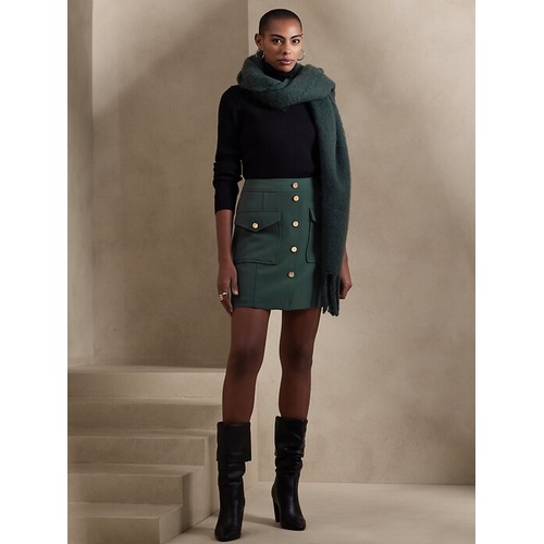 바나나리퍼블릭 bananarepublic Button-Front Mini Skirt