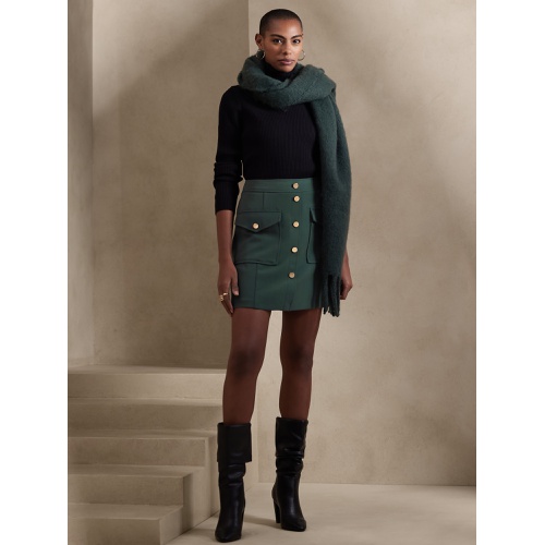 바나나리퍼블릭 bananarepublic Button-Front Mini Skirt