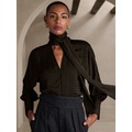 bananarepublic Scarf-Neck Blouse