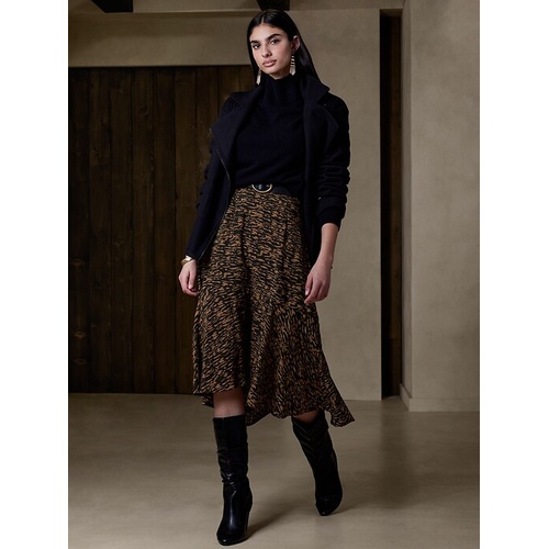 바나나리퍼블릭 bananarepublic Flounce Midi Skirt