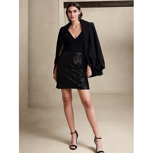바나나리퍼블릭 bananarepublic Luxe Sequin Mini Skirt