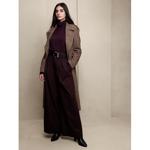 바나나리퍼블릭 bananarepublic Loulou Wide-Leg Flannel Pant