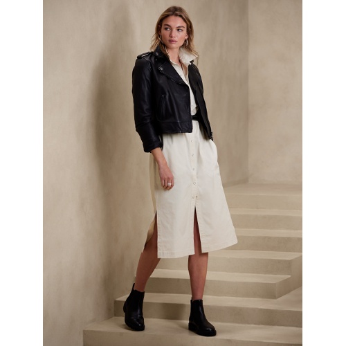 바나나리퍼블릭 bananarepublic Utility Twill Midi Shirtdress