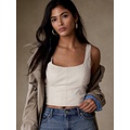 bananarepublic Cropped Vegan Leather Bustier