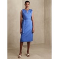 bananarepublic Linen-Blend Midi Shift Dress