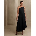 bananarepublic Asymmetrical Flounce Maxi Dress