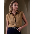 bananarepublic Steppe Linen-Blend Pocket Shirt