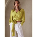 bananarepublic Cropped Wrap Blouse