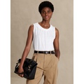 bananarepublic Linen-Blend Gathered Top