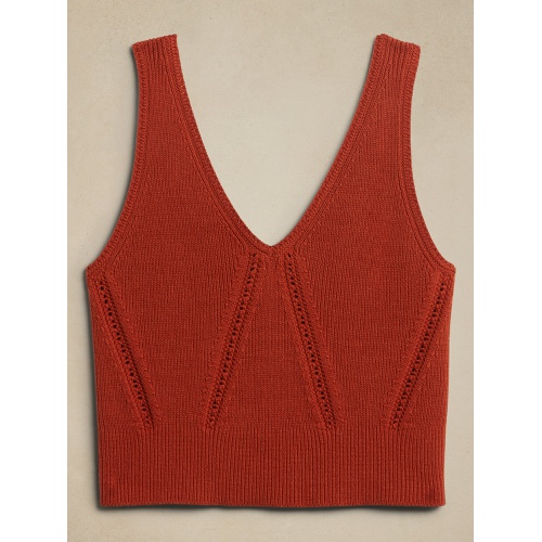 바나나리퍼블릭 Cropped Textured Sweater Tank