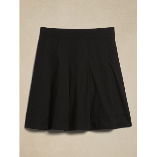 바나나리퍼블릭 Pleated Cotton Mini Skirt